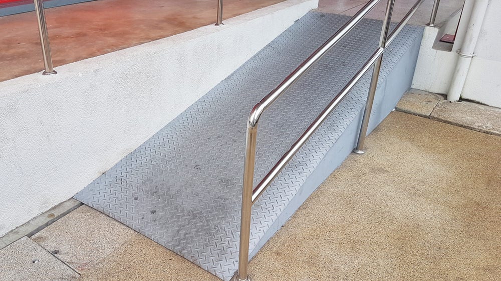 an image of a metal ramp for house