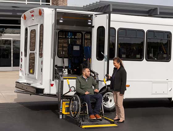 BraunAbility UVL on Full-Size Van with Scooter