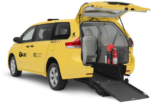 Wheelchair accessible taxi and rideshare